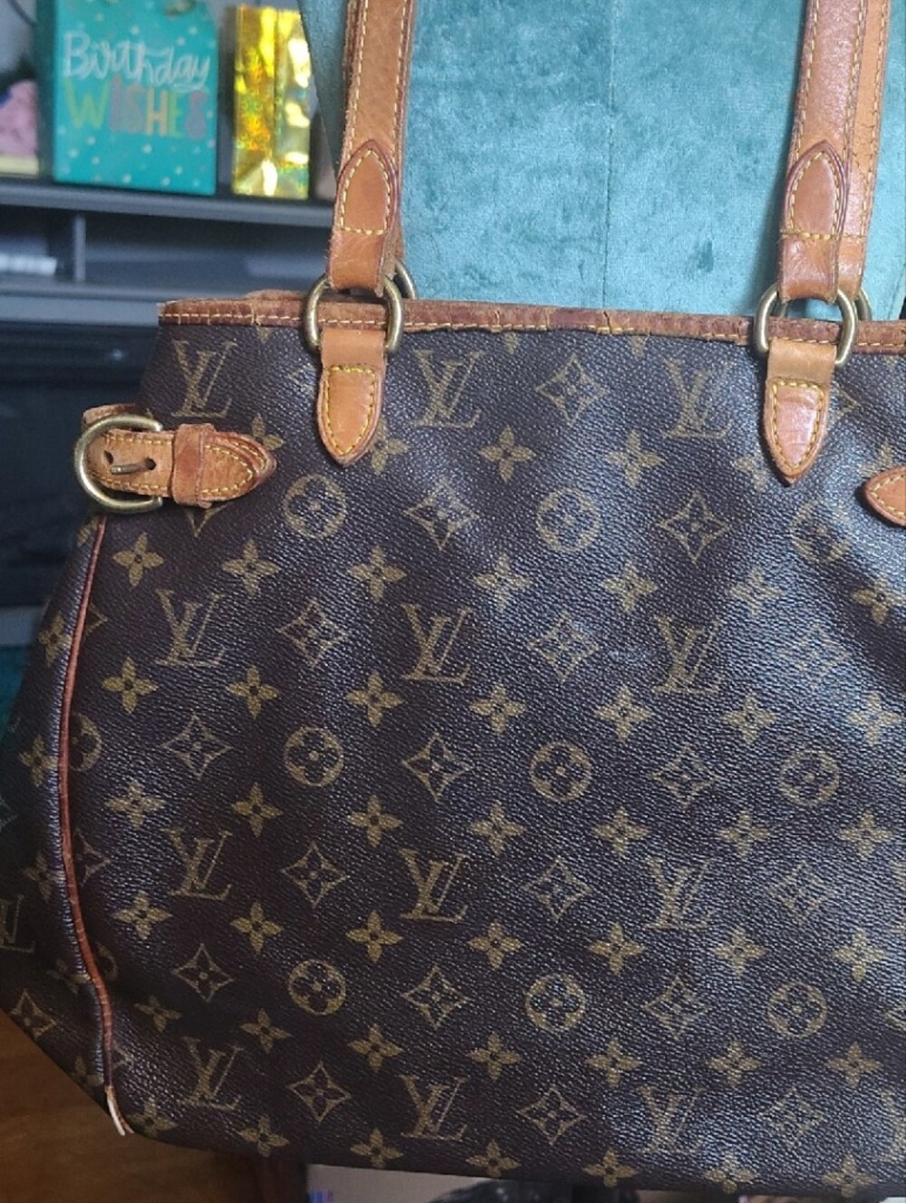 Louis Vuitton Monogram Canvas Tote in Brown with Tan Leather